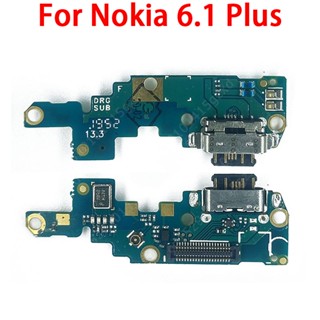 บอร์ดชาร์จ พอร์ตชาร์จ Nokia 6.1 Plus USB PCB อะไหล่สายเคเบิ้ลอ่อน