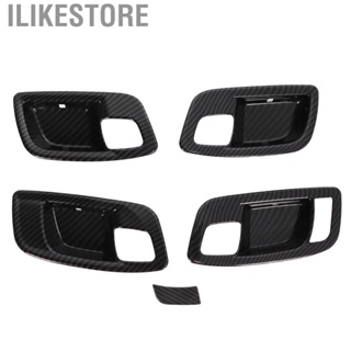 Ilikestore Inner Door Handle Bowl Cover  Interior Door Handle Bowl Trim Carbon Fiber Style  for Decor Replacement for Dodge Chrysler 300 2015-2021