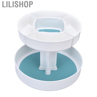 Lilishop 360 Degree Rotating Makeup Box 360 Degree Rotating Cosmetic Storage Box Plastic Circular Turntable for Dormitories for