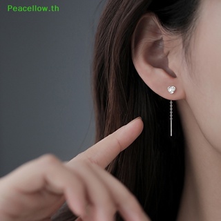 Peacellow ต่างหูเพทาย รูปหัวใจ ดาว ประดับพู่ยาว อเนกประสงค์ เครื่องประดับ สําหรับผู้หญิง งานแต่งงาน 1 ชิ้น