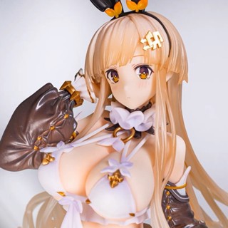 Deepsea studio [Quick delivery in stock]Mois Bunny Girl Action Figure - Original Artwork in Swimsuit and Black Stockings - Perfect Model Ornament for Anime and 2D Girl Fans and Gam