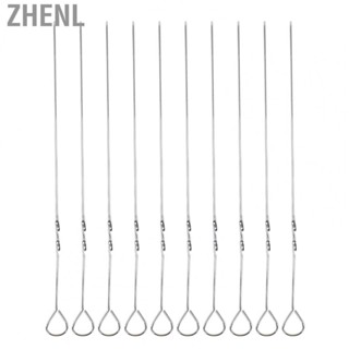 Zhenl 10pcs Stainless Steel Kebab Sticks For Meat Vegetable Grilling