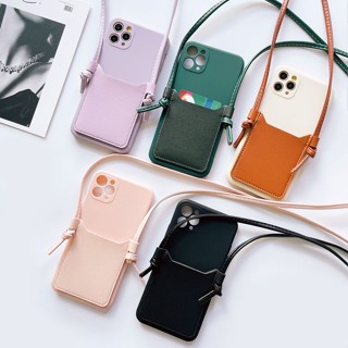 เคสโทรศัพท์มือถือหนัง ซิลิโคน พร้อมช่องใส่บัตร และสายคล้องไหล่ สําหรับ Oppo Reno 10 Pro Plus Reno9 Pro Reno8 T 8T 4G 5G