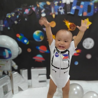 เสื้อผ้าเด็ก ลายนักบินอวกาศ NASA Onesie DMN7 สําหรับทุกเพศ