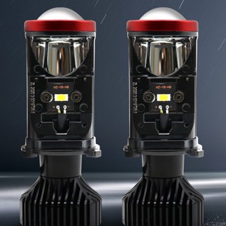 Super Motor 2PCS H4 LED หลอดไฟหน้า MINI Dual Light Bright Spotlight ไฟหน้าโปรเจคเตอร์เลนส์สำหรับรถยนต์รถจักรยานยนต์