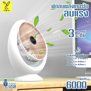 พัดลมตั้งโต๊ะพัดลมพกพาพัดลมเล็กพัดลมตั้งโต๊ะขนาดเล็ก Portable Rechargeable Fan6000mAh # B-017