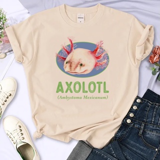 เสื้อยืด ลายการ์ตูน Axolotl สไตล์ฮาราจูกุ สตรีท ตลก สําหรับผู้หญิง y2k