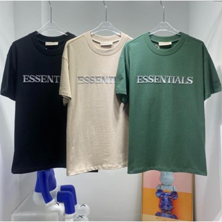 พร้อมส่ง เสื้อยืดแขนสั้น พิมพ์ลายตัวอักษร FOG-ESSENTIALS สําหรับผู้ชาย และผู้หญิง