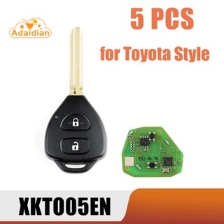 Xhorse XKTO05EN รีโมตกุญแจ 2 ปุ่ม สําหรับ Toyota Style VVDI Key Tool 5 ชิ้น ต่อล็อต