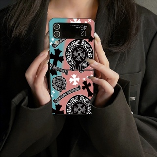 เคสโทรศัพท์มือถือ PC แข็ง กันกระแทก สีดํา สําหรับ Samsung Galaxy Z Flip 4 5G Z Flip 3