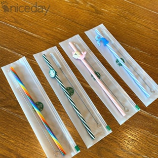 #NICEDAY-Straw With Brush 23cm Length Durable Food-grade Materials Reusable Straws