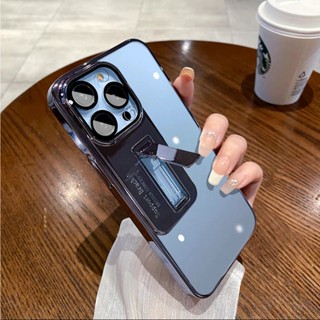 【support bracket/Clear PC hard case】phone case 14 pro max เคสไอโฟน13/14 Pro max เคส compatible for iPhone 13 14 pro max case