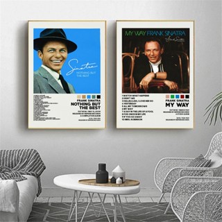 โปสเตอร์อัลบั้มรูปภาพ Frank Sinatra My Way Nothing but the best Music สําหรับตกแต่งบ้าน ห้อง ของขวัญ