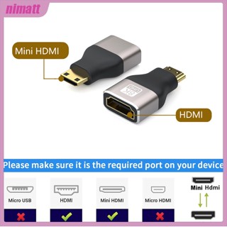 Ni อะแดปเตอร์แปลง ขนาดเล็ก สําหรับมอนิเตอร์ Forhdmi 8k 60hz 2.1