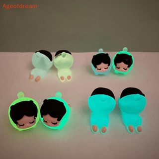 [Ageofdream] ใหม่ ฟิกเกอร์เรซิ่นเรืองแสงในที่มืด ขนาดเล็ก สําหรับตกแต่งบ้านตุ๊กตา 5 ชิ้น