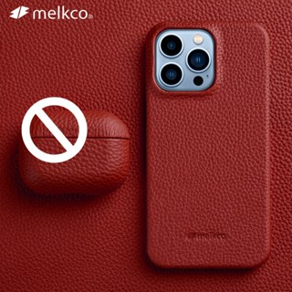 Melkco เคสโทรศัพท์มือถือ หนังวัวแท้ หรูหรา สําหรับ iPhone 14 13 Pro Max 14 Plus 13 Mini