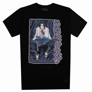 การออกแบบเดิมNaruto Shippuden Sasuke Swirl T-Shirt เสื้อผ้าคู่รักชายหญิง