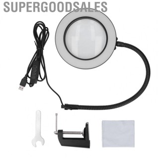 Supergoodsales Magnifying Lamp  Light Arm 5X Glass Lens Desk For Welding Reading