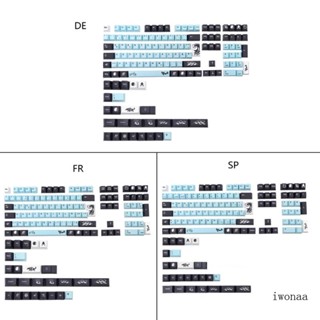 Iwo ชุดปุ่มกดคีย์บอร์ด 134 คีย์ PBT ลายเชอร์รี่ สีย้อม