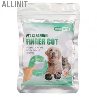 Allinit 20Pcs Dental Care Finger Wipes Reduces Plaque And Tartar Portable Oral Clean Ana