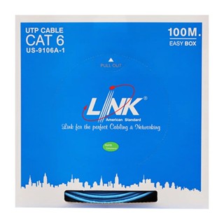 LINK (US-9106A-1) CAT6 UTP CABLE (100M/BOX)