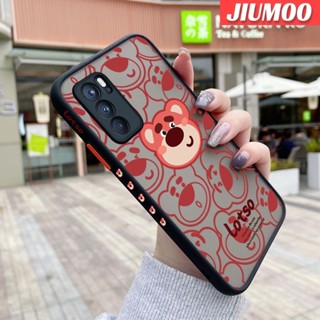 เคสโทรศัพท์มือถือ ซิลิโคนนิ่ม ใส กันกระแทก ลายหมีสตรอเบอร์รี่ สําหรับ OPPO Reno 6 Pro 5G Reno 6 Pro+ 5G