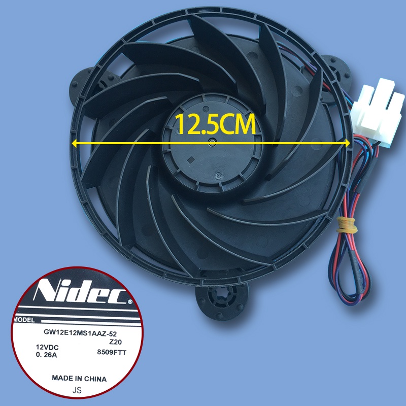 เหมาะสําหรับ NIDEC GW12E12MS1AAZ-52 12V 0.26A Haier ตู้เย็นตู้แช่แข็งพัดลมระบายความร้อน