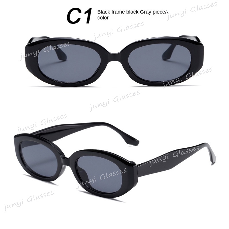 Millennial แว่นตากันแดด กรอบทรงวงรี ป้องกันรังสียูวี พรีเมี่ยม สไตล์ยุโรป และอเมริกา สําหรับผู้หญิง Y2k - รูปที่ 6