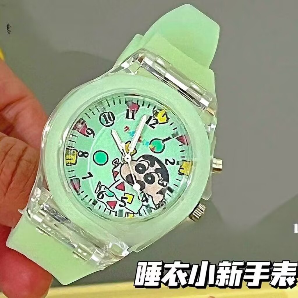 ใหม่ Crayon Shin Chan นาฬิกาเรืองแสงนักเรียนนาฬิกาการ์ตูน Luminous Led เด็กนาฬิกาเด็กเพื่อนที่ดีที่สุด