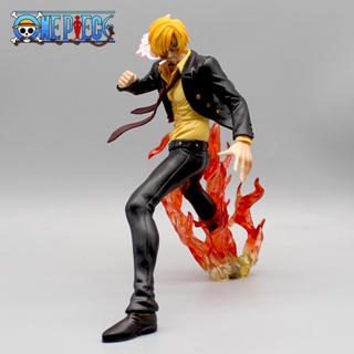 โมเดลฟิกเกอร์ Pvc รูปการ์ตูนอนิเมะวันพีช Sanji On Fire ขนาด 19 ซม. ของขวัญ สําหรับตกแต่งห้อง