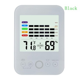 เครื่องวัดอุณหภูมิความชื้น หน้าจอ LCD ดิจิตอล ขนาดเล็ก สําหรับห้องพัก