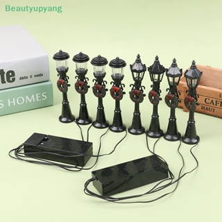 [Beautyupyang] โคมไฟถนนคริสต์มาส ขนาดเล็ก อุปกรณ์เสริม สําหรับตกแต่งบ้านตุ๊กตา 4 ชิ้น ต่อชุด