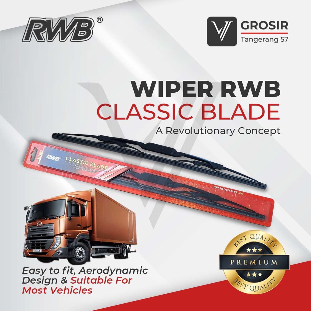 WIPER UD TRUCK QUESTER GKE 280 ใบมีดคลาสสิก RWB 3 ชิ้น