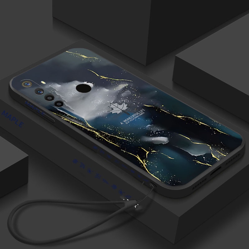 กรณีRealme 6i C3 5 5i 6 9 Pro Plus 5G 7 7Pro Realme 8 C35 Maple Leaf Cloud Universe Starry Sky Soft 