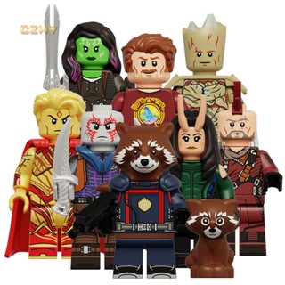 ของเล่นตัวต่อฟิกเกอร์ Star-Lord Rocket Raccoon Bricks Super Heroes Nebula Drax Adam Mantis ขนาดเล็ก สําหรับเด็ก KT1070