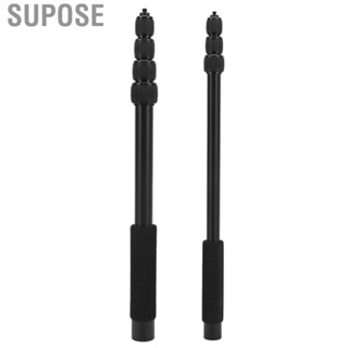 Supose Mic Boom Arm Soft Foam Handle Aluminium Alloy Microphone Stand Holder Boompole Extension with 1/4  Interface 4/5 Section
