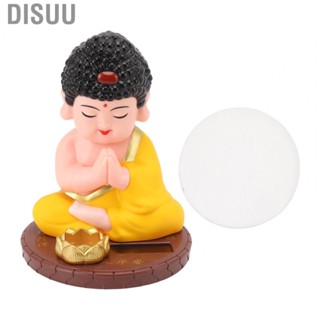 Disuu Buddha Figurine Monk Decoration Unique Shape with Solar Panel for Gifts