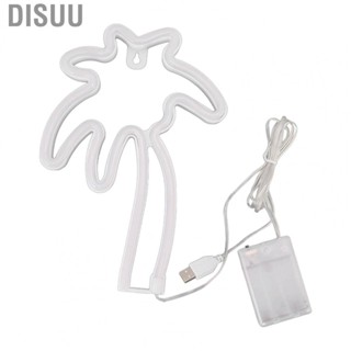 Disuu Neon Sign Coconut Tree Wall Decorative Lamp USB Powered Toggle Switch Flexible PVC Strip High Brightness for Holiday Party