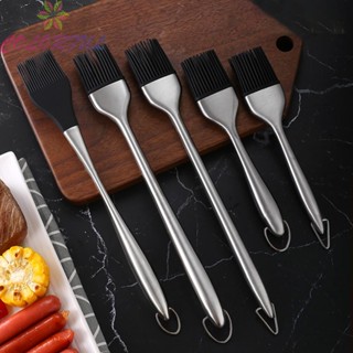 【COLORFUL】1pcs  9/12 Inch Basting Pastry BBQ Stainless Steel Brush With Silicone 2 Sizes