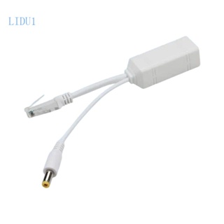 Lidu1 ตัวแยก PoE เอาท์พุต 12V พร้อมตัวแยกสัญญาณอีเธอร์เน็ต IEEE 802 3af มาตรฐาน 100M RJ45 DC5521 เอาท์พุต 10 100M