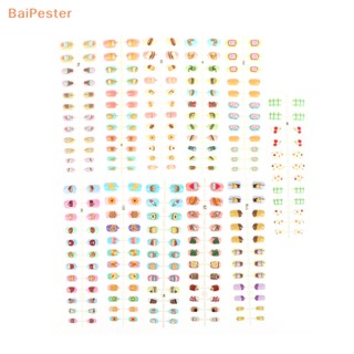 [BaiPester] เล็บปลอม ลายการ์ตูนผลไม้น่ารัก ถอดออกได้ สีสันสดใส สําหรับเด็กผู้หญิง