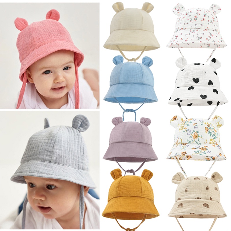 หมวกบักเก็ต ผ้าฝ้าย แบบนิ่ม สีพื้น สไตล์ชาวประมง เหมาะกับฤดูใบไม้ผลิ และฤดูใบไม้ร่วง สําหรับเด็กวัยหัดเดิน 0-12 เดือน
