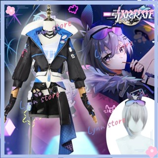 Silver WOLF ชุดคอสเพลย์ เกม Honkai Star Rail Cosplasy SILVER WOLF เครื่องแบบวิกผม งานรื่นเริง ปาร์ตี้ฮาโลวีน คอสเพลย์