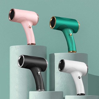  Portable wireless electric hair dryer prevents hair from being damaged by heat and quickly dries, compact and portable, green/black