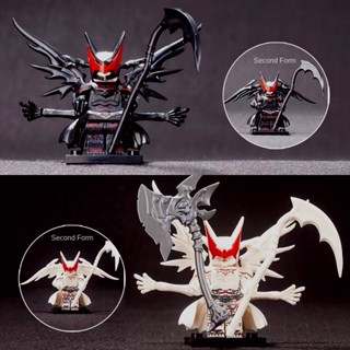 ของเล่นตัวต่อโมเดลตุ๊กตาซูเปอร์ฮีโร่ Hell Batman สีดํา และสีขาว สําหรับเด็ก