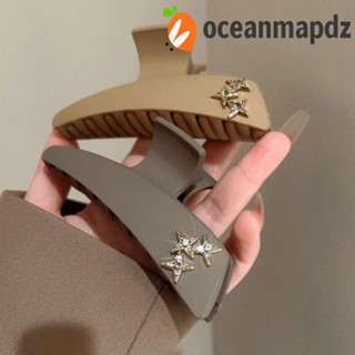 OCEANMAPDZ กิ๊บติดผม รูปดาว กันลื่น สีกากี สีกาแฟ หรูหรา เครื่องประดับ สําหรับผู้หญิง