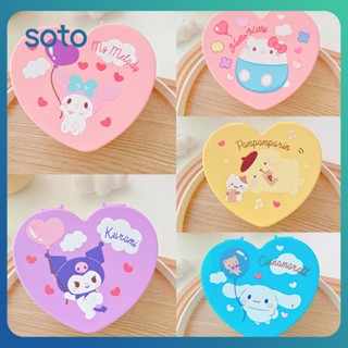 ♫ Sanrio Heart Shaped Jewelry Box Jewelry Box Desktop Jewelry Earrings Necklace Double-layer Flip Finishing Groceries Box