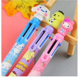 ปากกาลูกลื่น ลายการ์ตูน Sanrio น่ารัก 4 แบบ 6 สี สําหรับโรงเรียน ออฟฟิศ