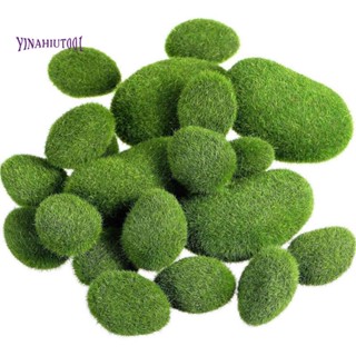 หินมอสเทียม สีเขียว 2 ขนาด สําหรับตกแต่ง 22 ชิ้น