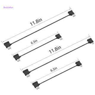 Doublebuy สายเคเบิลข้อมูล รีโมตคอนโทรล 16 ซม. 30 ซม. สําหรับ An-droid Micro USB Type-C สําหรับ D-JI
